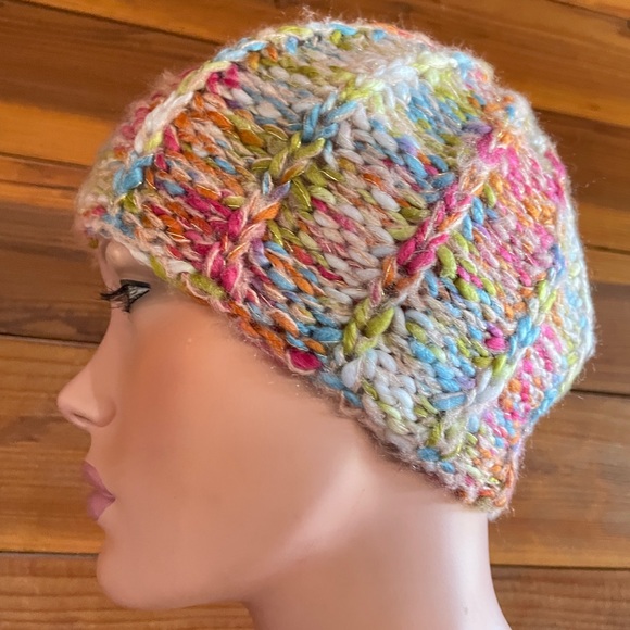 Cozy CONFETTI Colorful KNIT BEANIE Cap Hat O/S - Picture 8 of 10